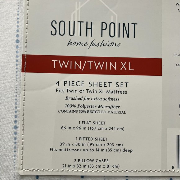 *NEW* South Point Home Fashions Microfiber 4-Piece Sheet Set - gray only - Picture 3 of 9